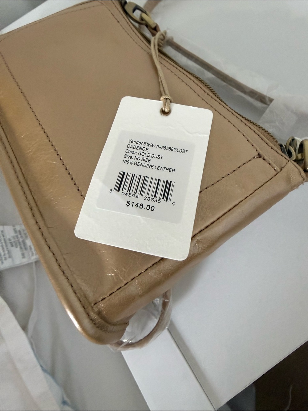 NWT - HOBO - Gold Dust Genuine Leather Crossbody Bag - Picture 8 of 8